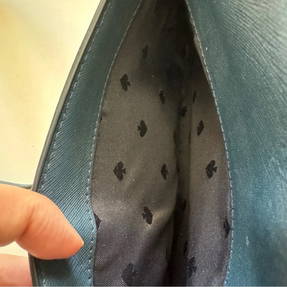 Kate Spade Cameron Flower Appliqué Blue Convertible Crossbody Bag - Picture 9 of 16